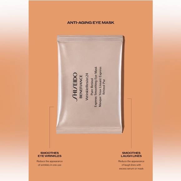 New SHISEIDo Wrinkle Resist 24 Pure Retinol Express Smoothing Eye Mask - Picture 3 of 8